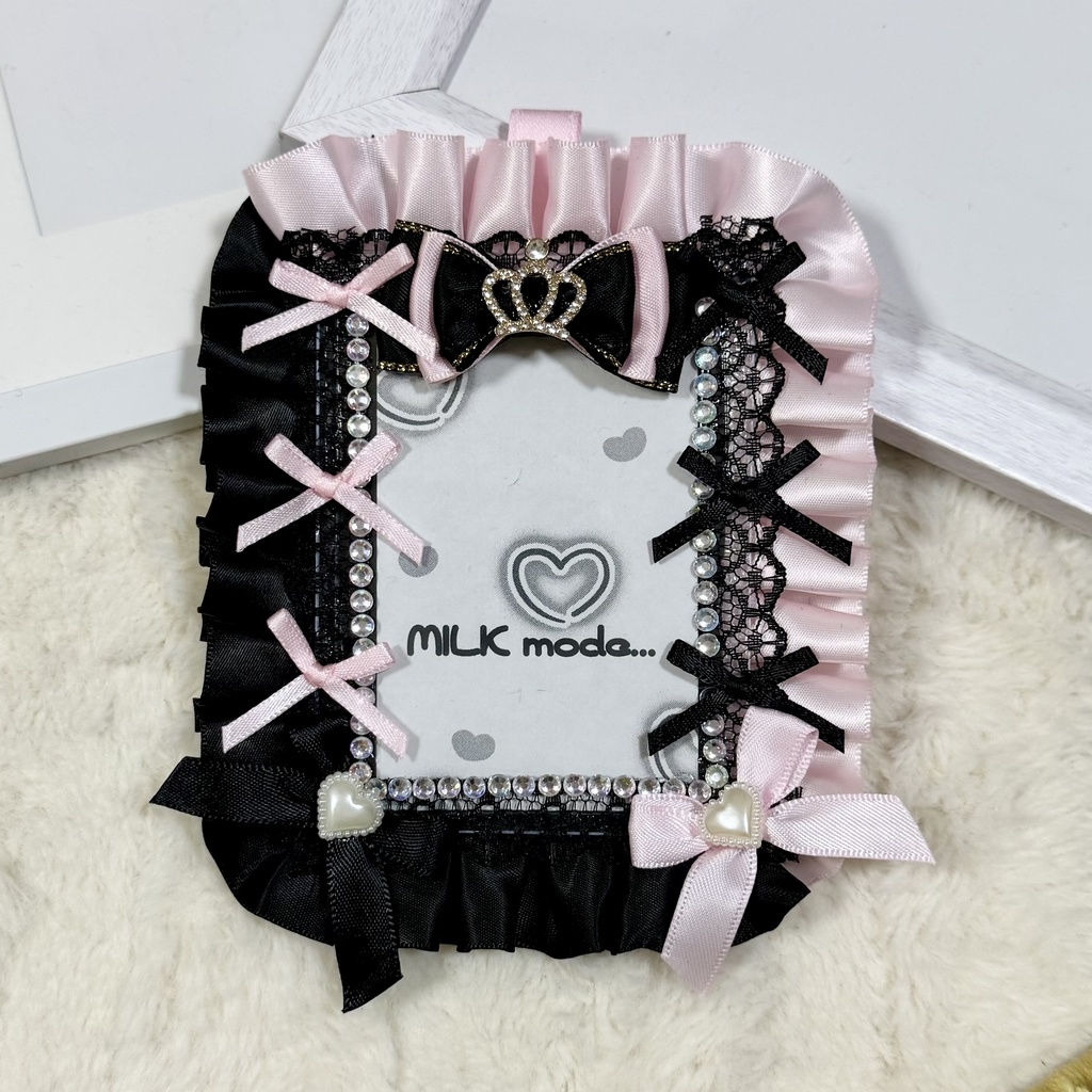 [地雷系]痛硬貨ケース 硬貨ケース　ピンク ブラック リボン 推し活