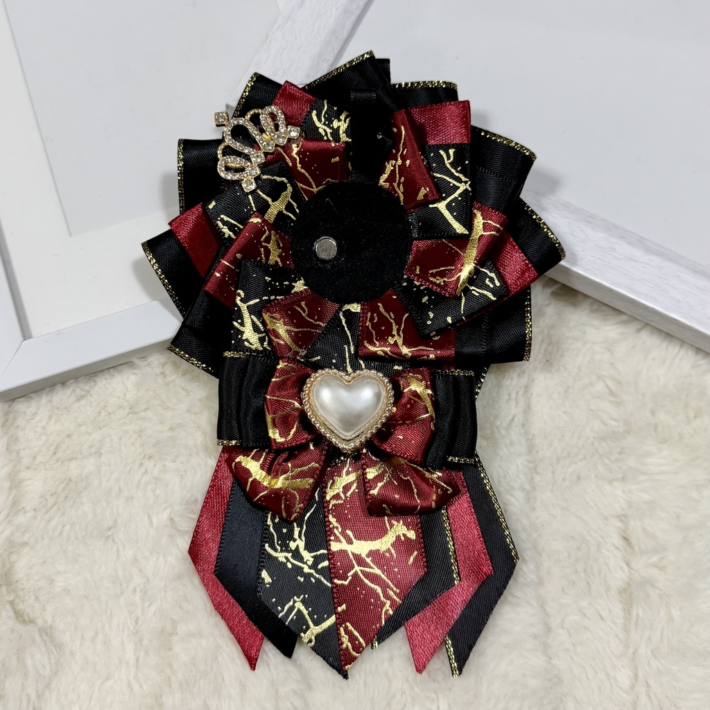 ロゼット 痛バッグ 赤 レッド ブラック 推し活 ゴシック