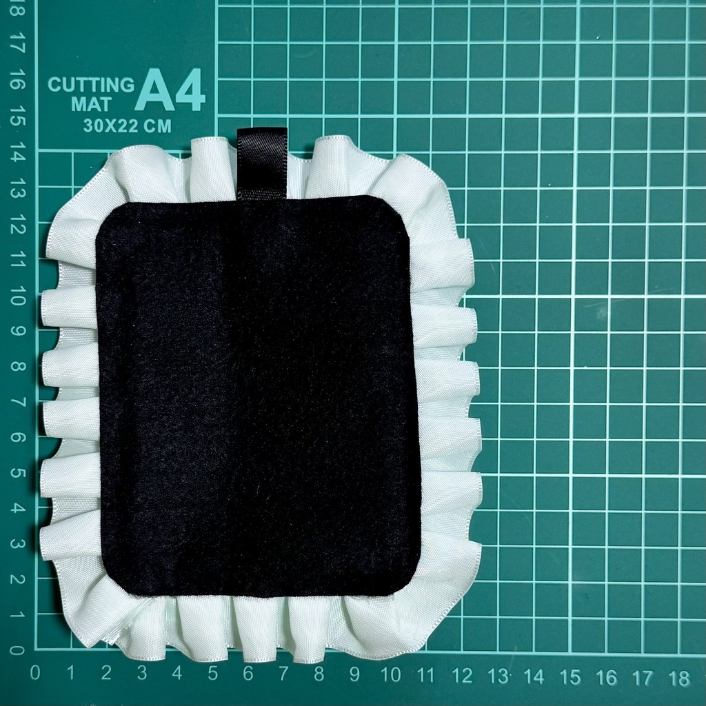 痛硬質ケース レースデコ チェキケース グリーン リボン 推し活