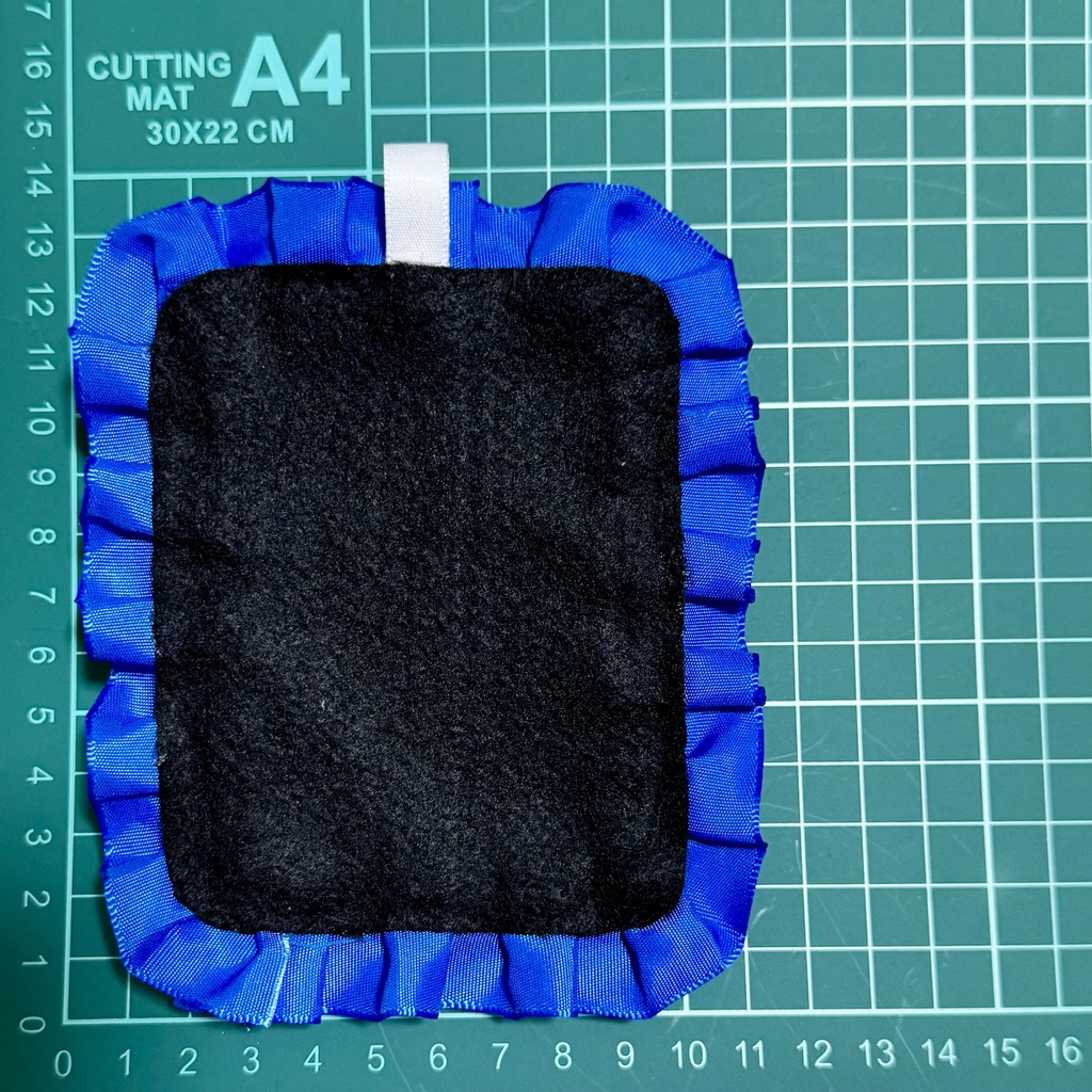 硬質ケース レースデコ ブルー 青 リボン 王冠 推し活