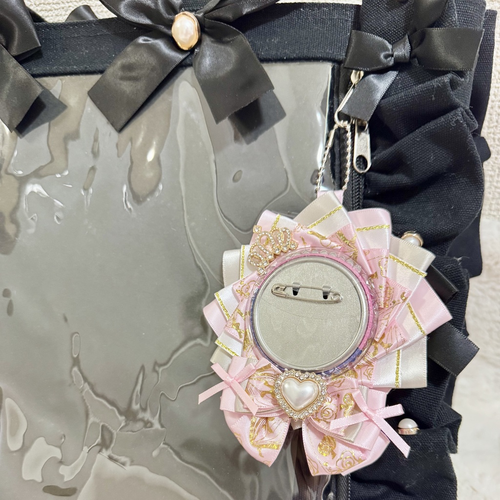 ♡春の推し活♡ロゼット レースデコ キーホルダー