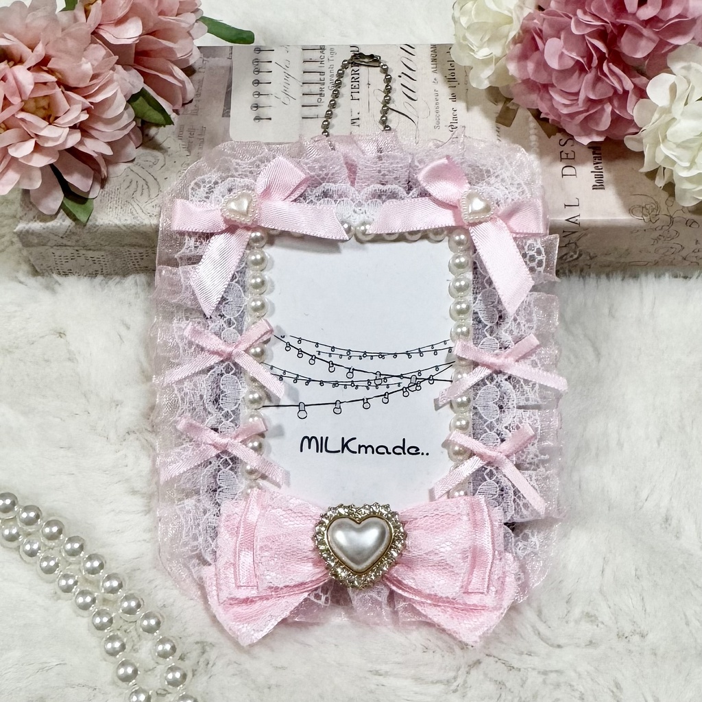 ♡春の推し活♡ロゼット レースデコ キーホルダー