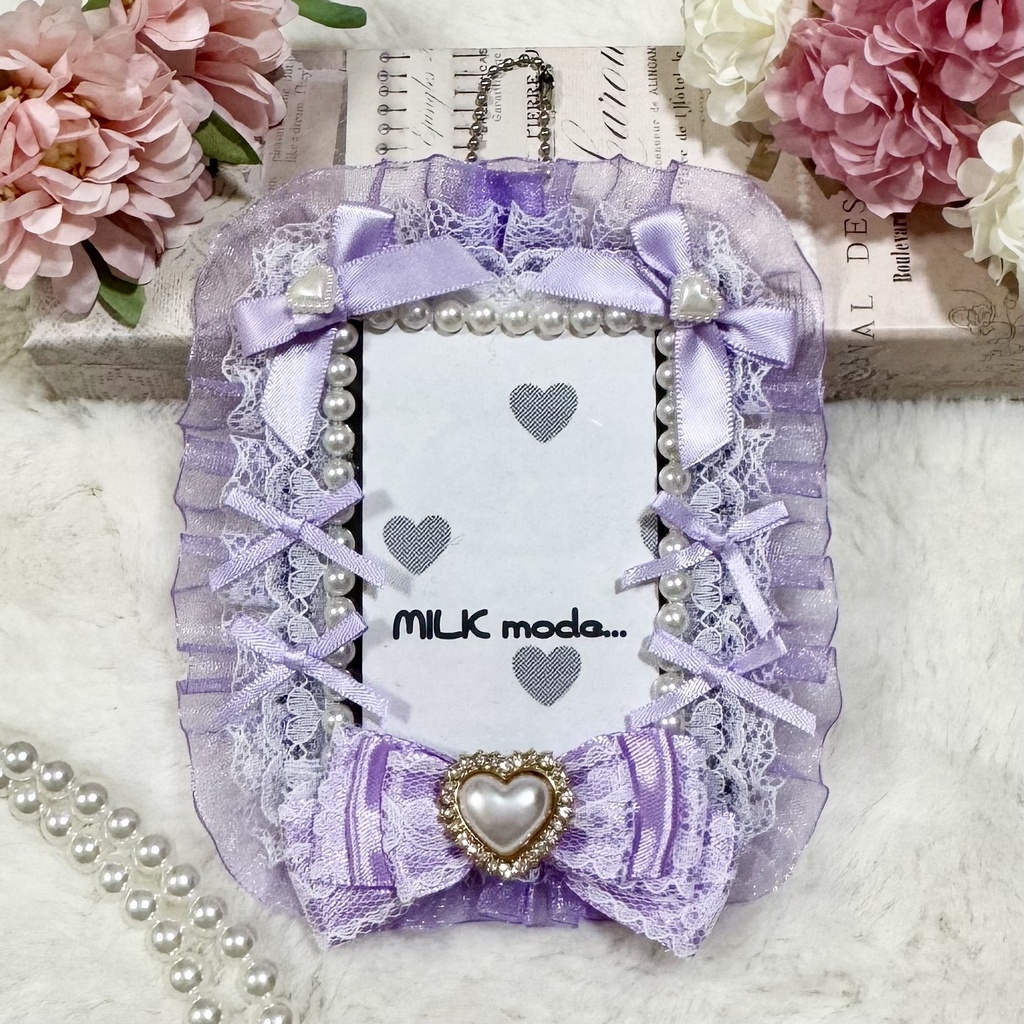♡春の推し活♡ロゼット レースデコ キーホルダー