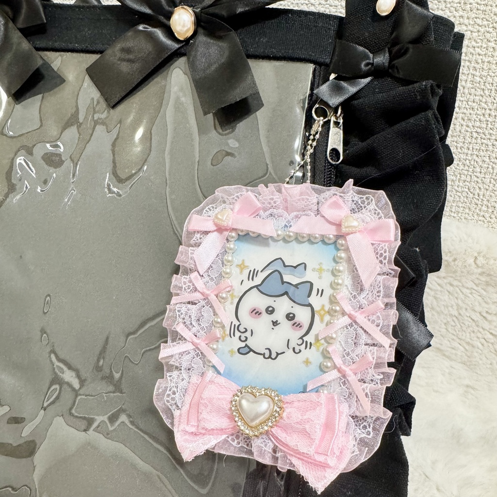 ♡春の推し活♡ロゼット レースデコ キーホルダー