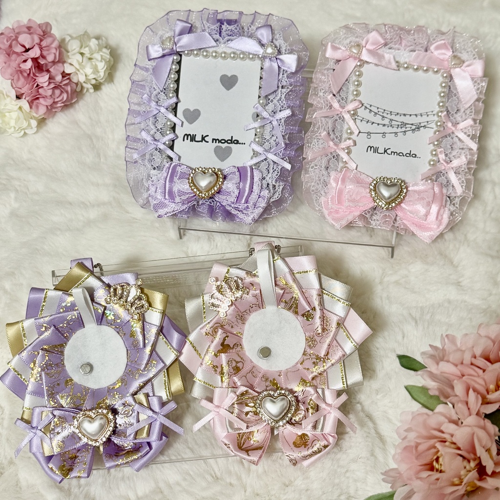 ♡春の推し活♡ロゼット レースデコ キーホルダー