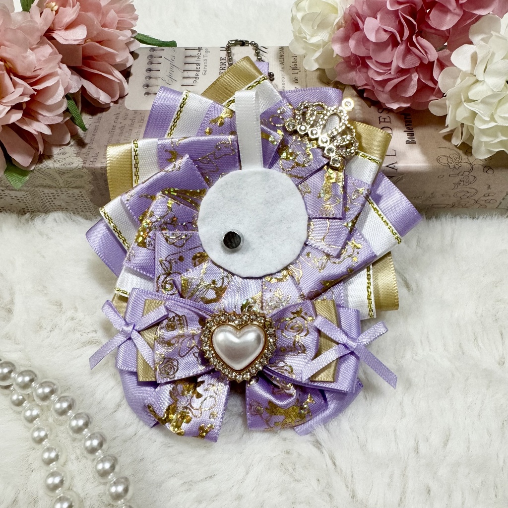 ♡春の推し活♡ロゼット レースデコ キーホルダー