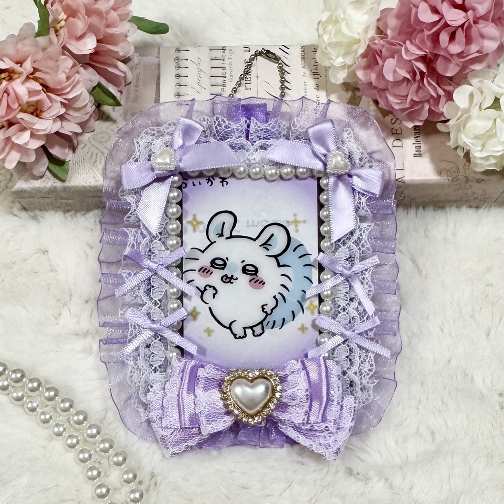 ♡春の推し活♡ロゼット レースデコ キーホルダー