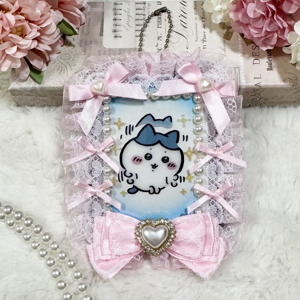 ♡春の推し活♡ロゼット レースデコ キーホルダー