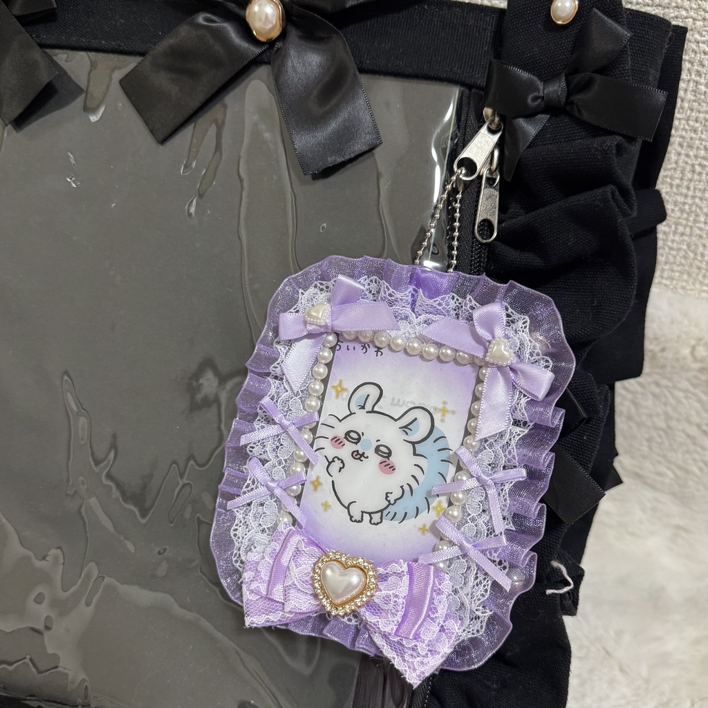 ♡春の推し活♡ロゼット レースデコ キーホルダー