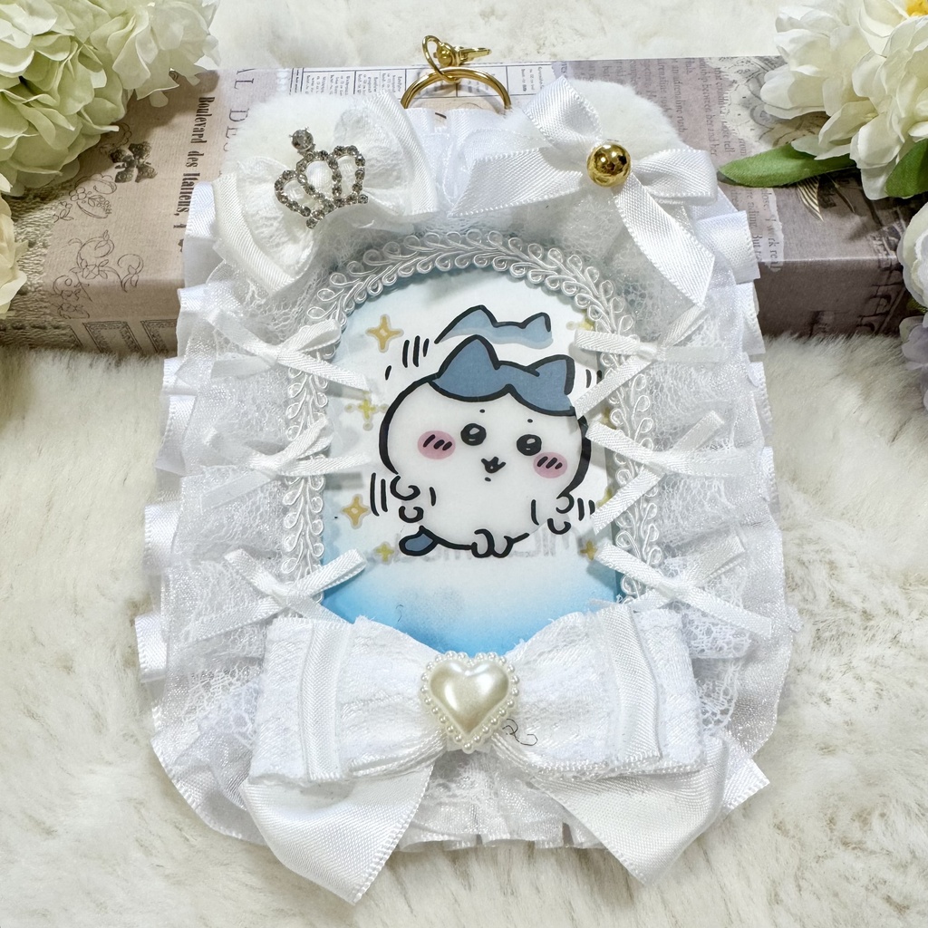 🐱猫猫シリーズ🐱ネコミミ レースデコ キーホルダー