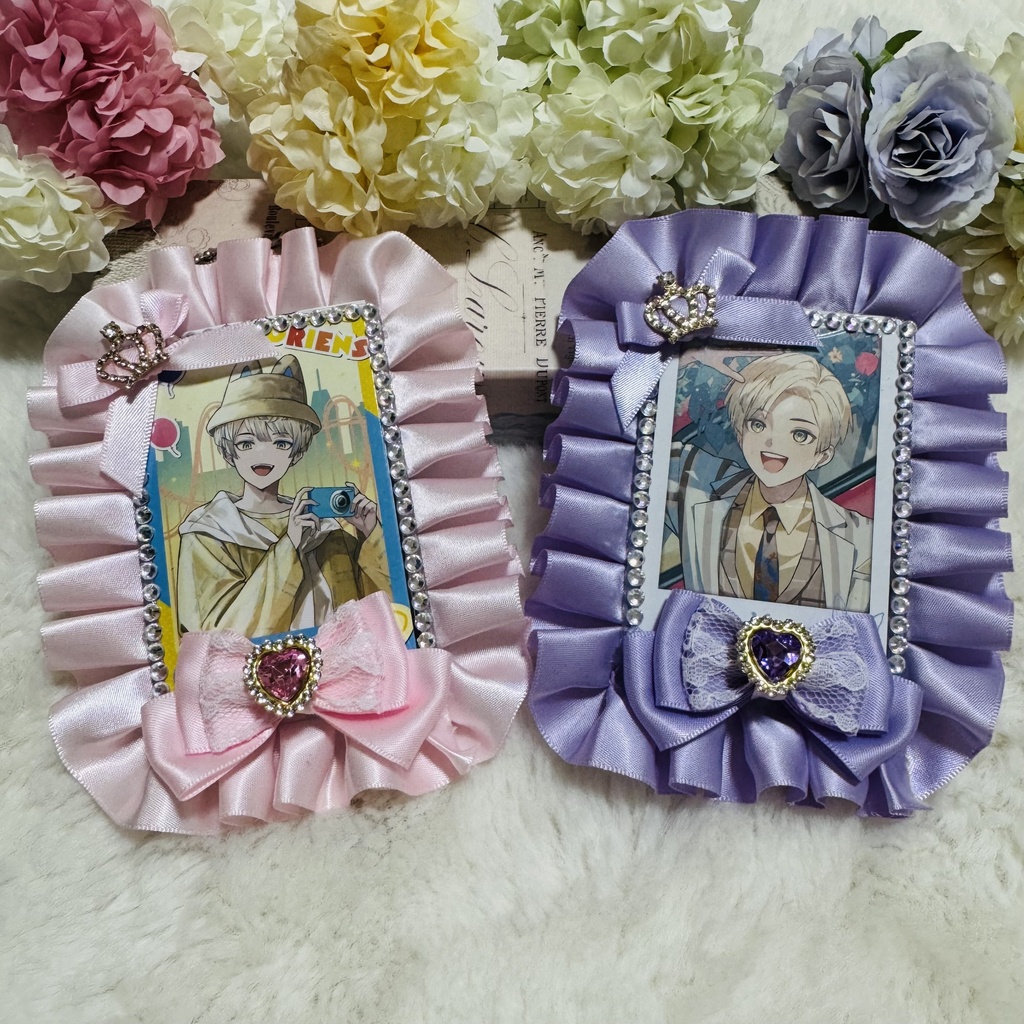 💖 フリルたっぷり♡ ゆめかわチェキケース【パープル・ピンク】