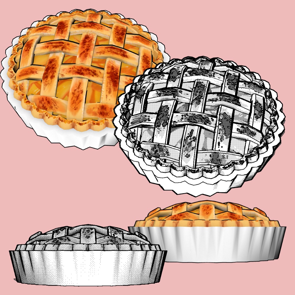 アップルパイ【3Dモデル】