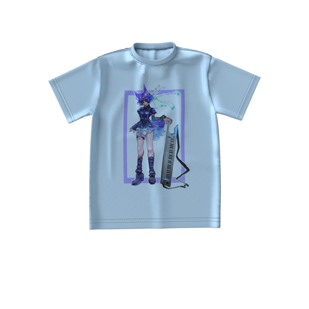 月華シバ　ビッグシルエットT‐shirt　ピアノVer.