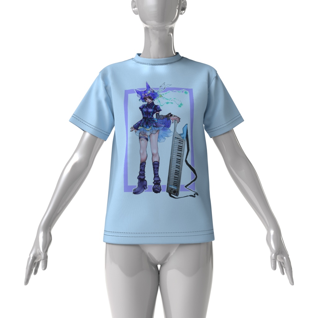 月華シバ ビッグシルエットT‐shirt ピアノVer.
