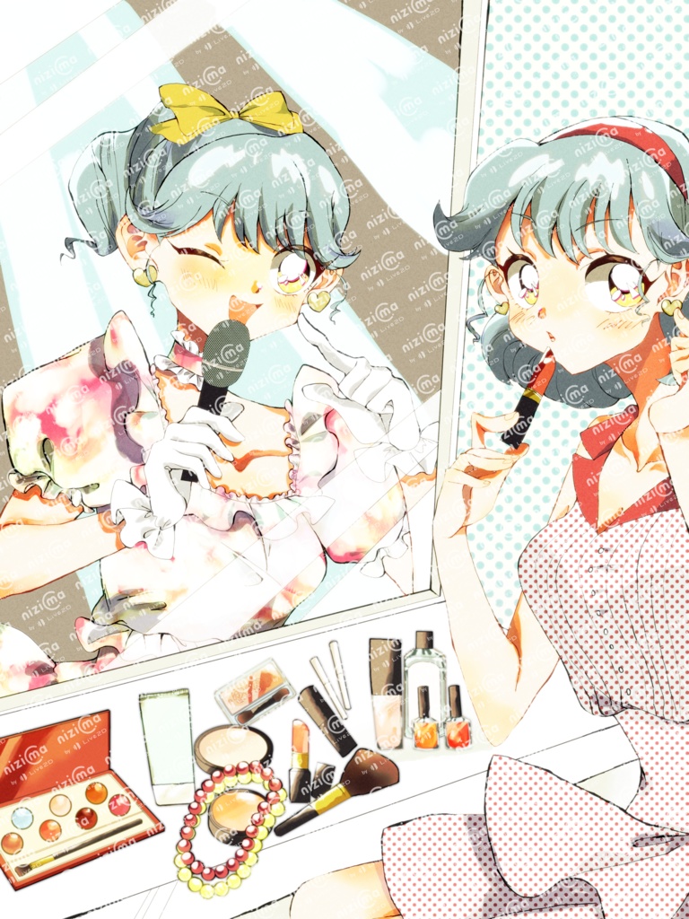 【汎用モデル】カスタムできる着せ替えレトロアイドル【全24差分】