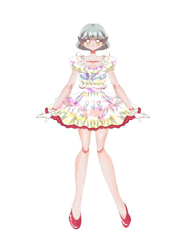 【汎用モデル】カスタムできる着せ替えレトロアイドル【全24差分】