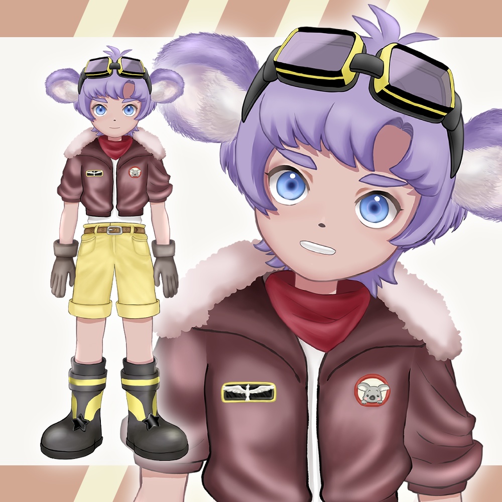 【汎用】紫コアラくん