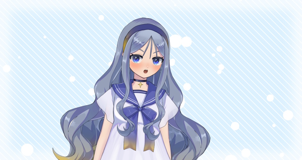 【汎用】セーラーワンピースの女の子