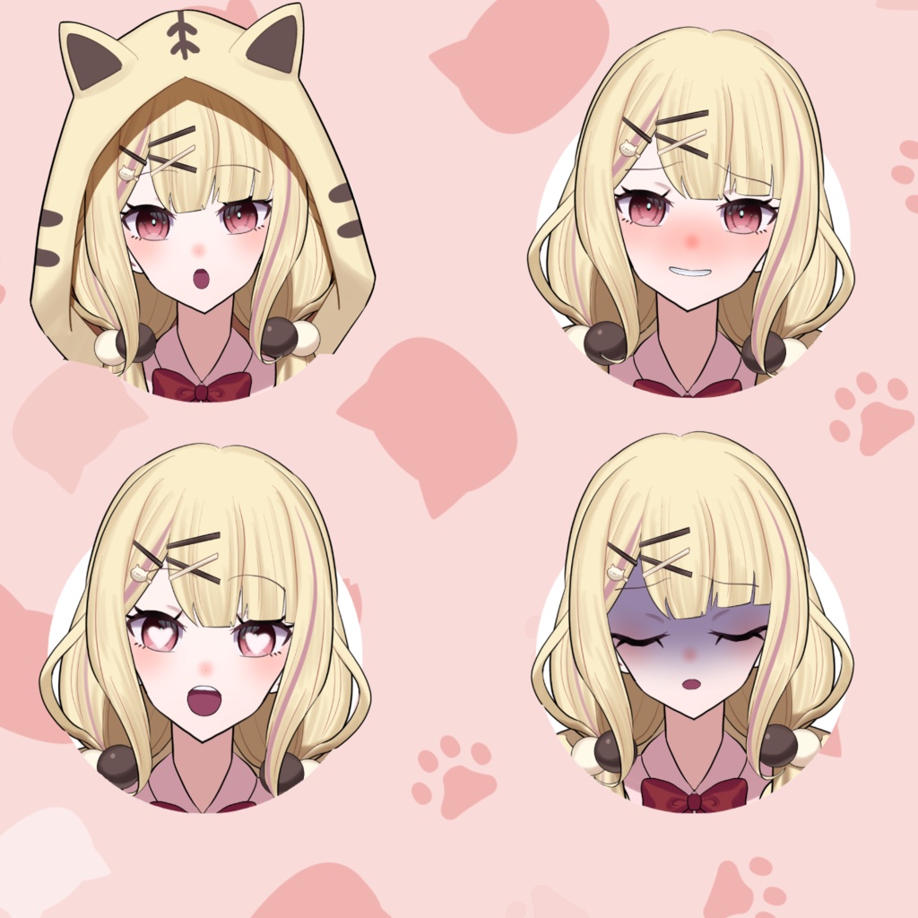 【汎用モデル】ケモミミパーカー女子