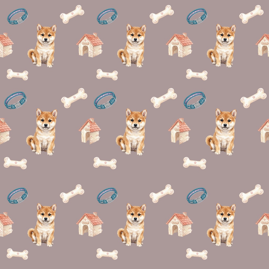 わんこと暮らすシーン|Dog Life デジタルペーパー 4枚セット