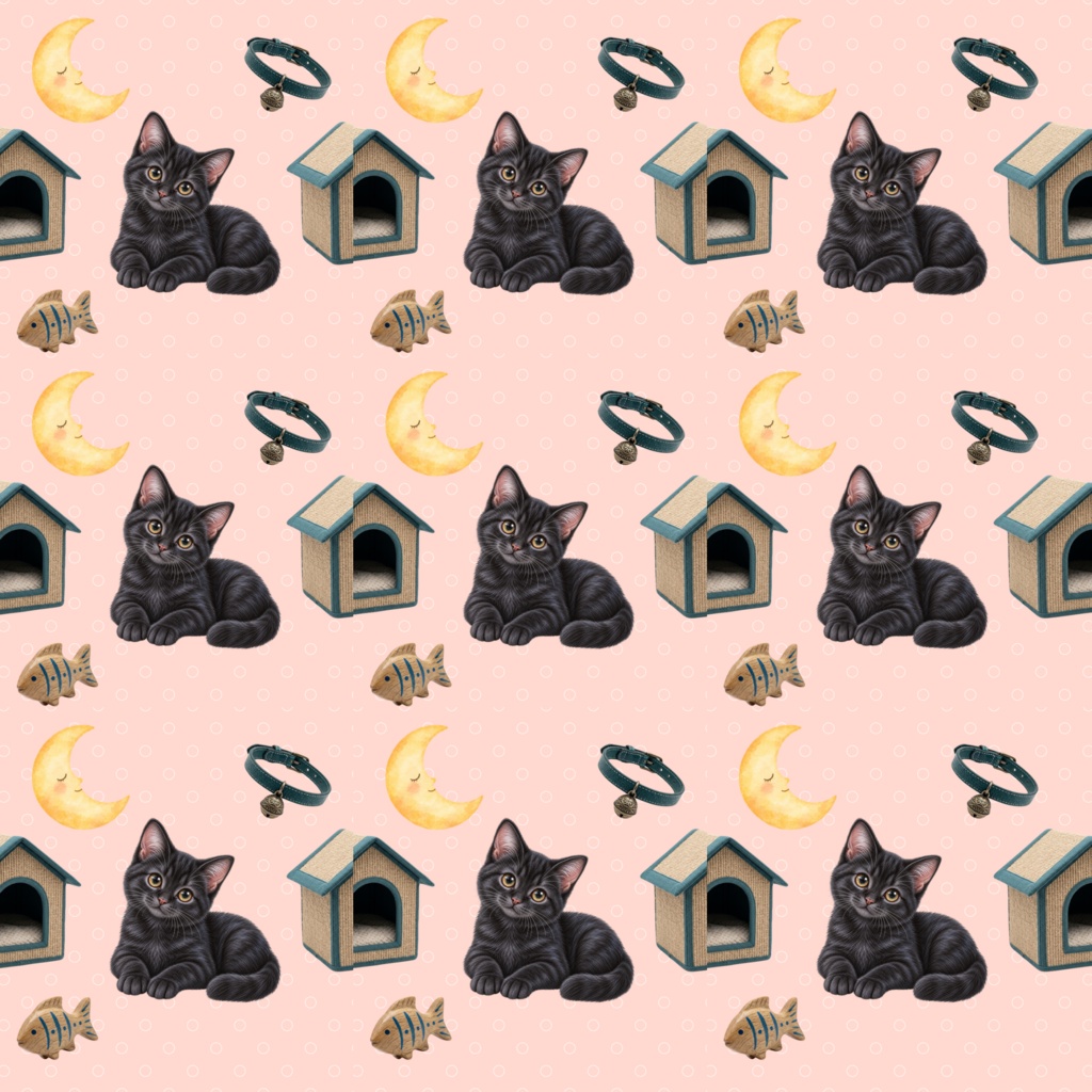猫と暮らすシーン|Cat Life デジタルペーパー 4枚セット