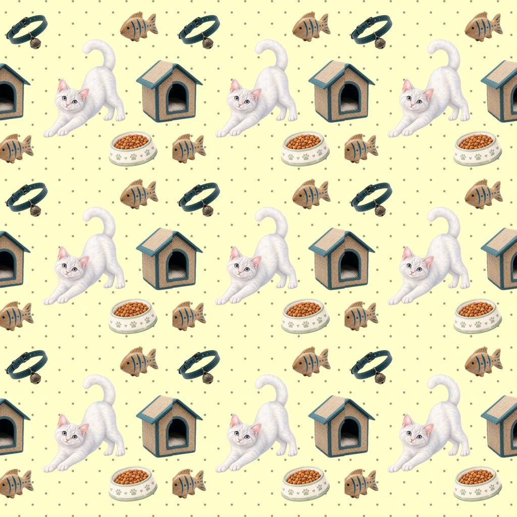 猫と暮らすシーン|Cat Life デジタルペーパー 4枚セット