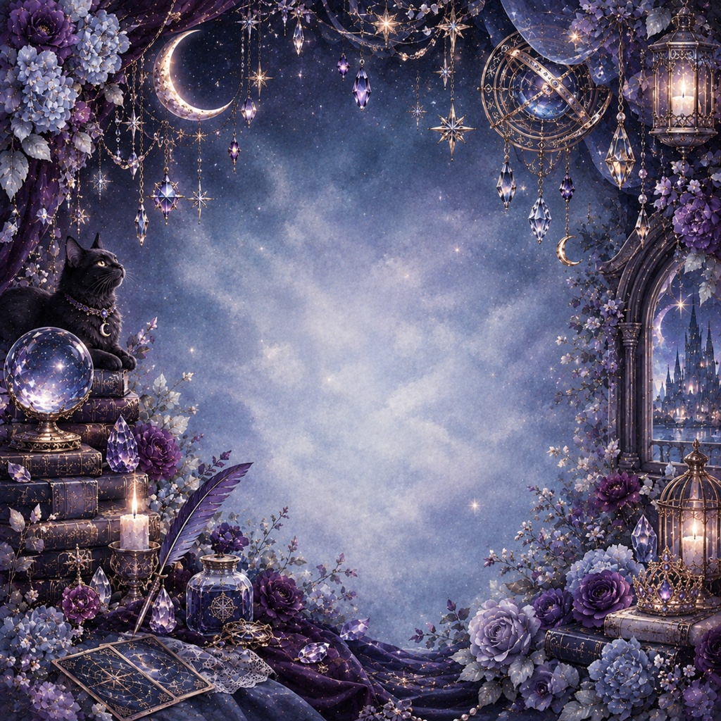 Moonlight Collection|幻想的な月と星のデジタルペーパー 10枚セット