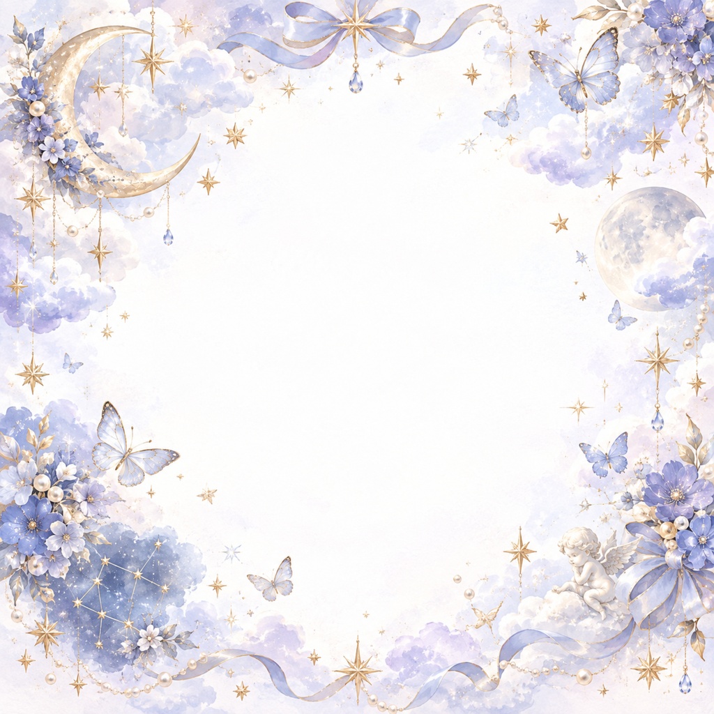 Moonlight Collection|幻想的な月と星のデジタルペーパー 10枚セット