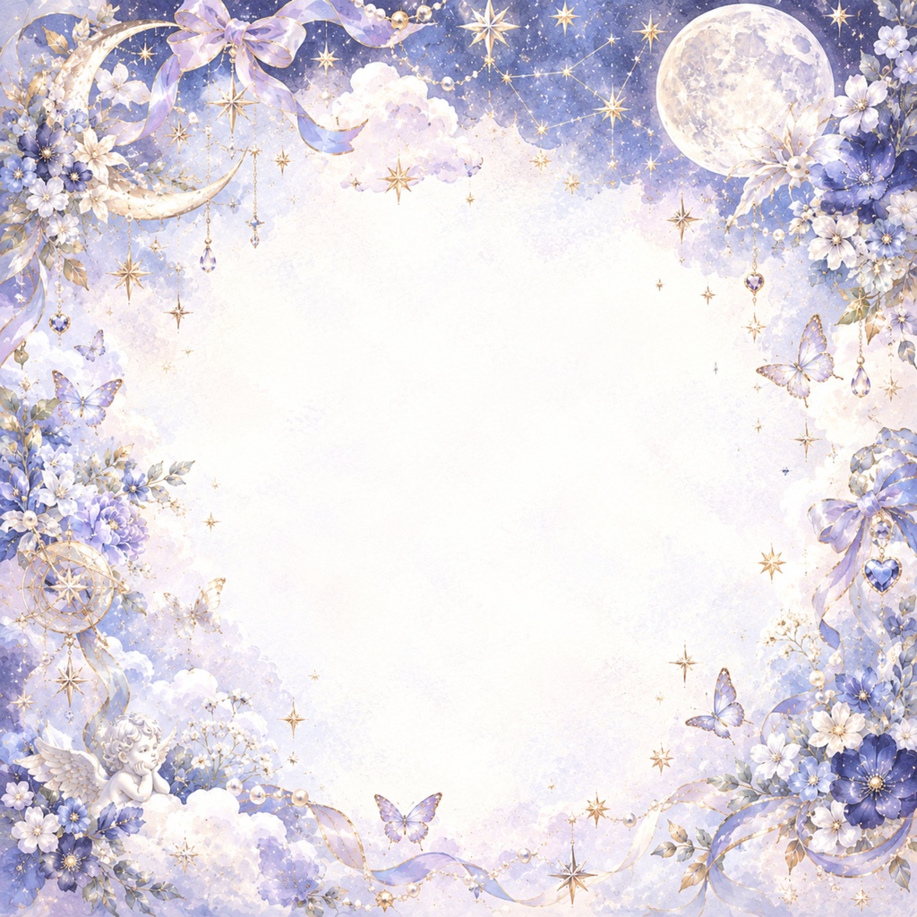 Moonlight Collection|幻想的な月と星のデジタルペーパー 10枚セット