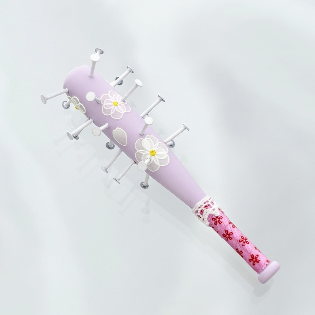 7cm・フローラル釘バット