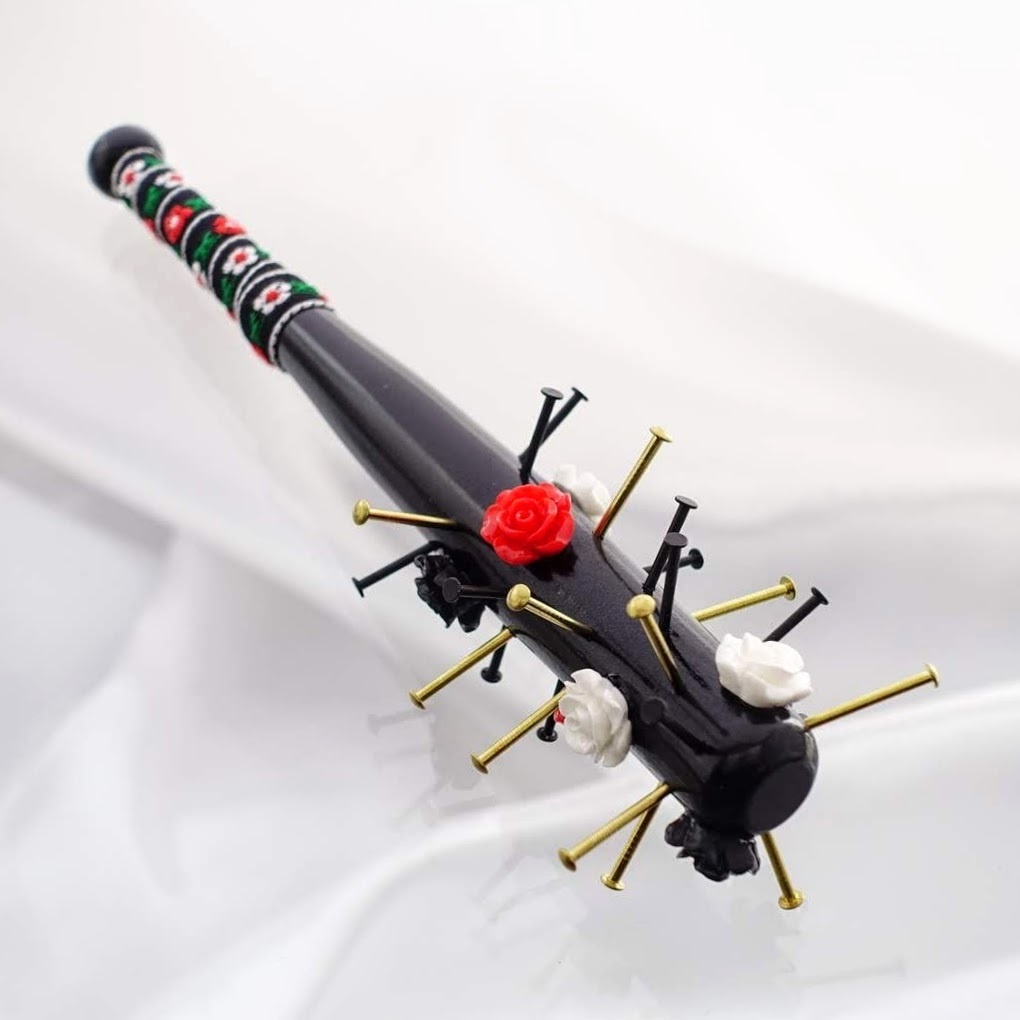 18cm・フローラル釘バット【薔薇】