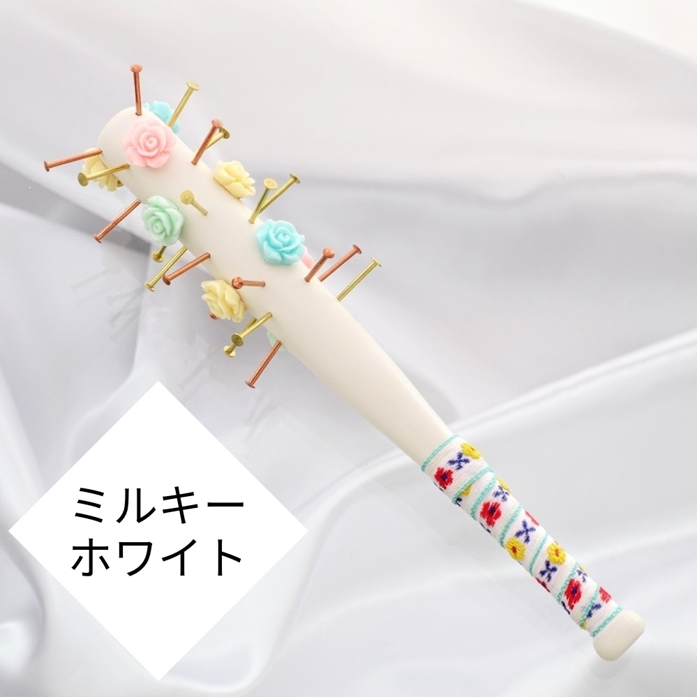 18cm・フローラル釘バット【薔薇】