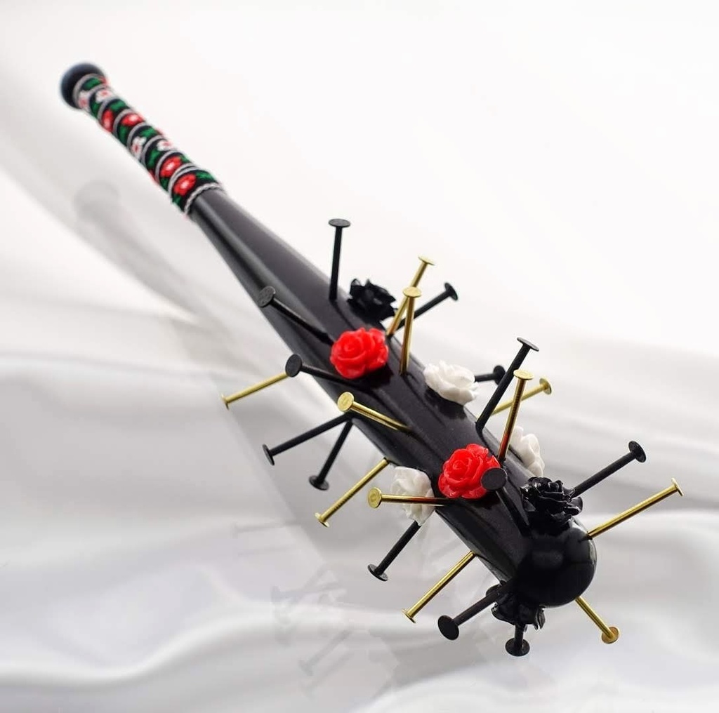 24cm・フローラル釘バット【薔薇】