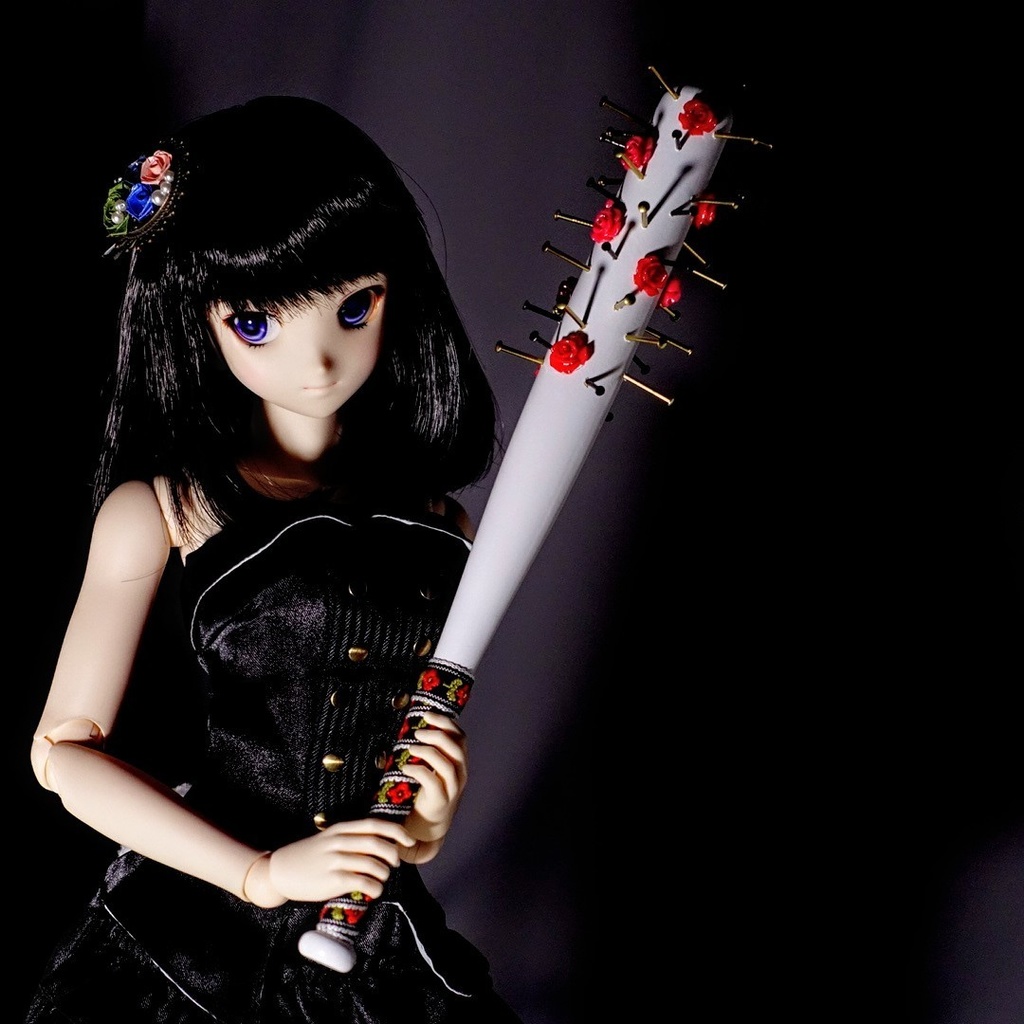 24cm・フローラル釘バット【薔薇】