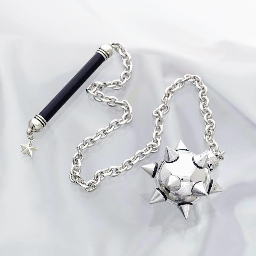 Φ3.5cm・シャイニーモーニングスター・長鎖 短柄