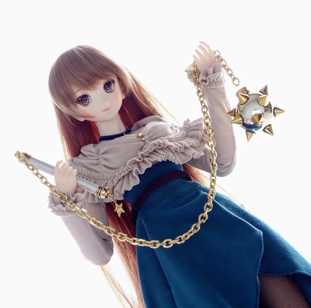 Φ3.5cm・シャイニーモーニングスター・長鎖 短柄