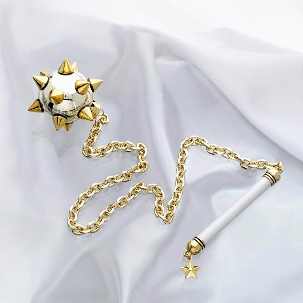 Φ3.5cm・シャイニーモーニングスター・長鎖 短柄