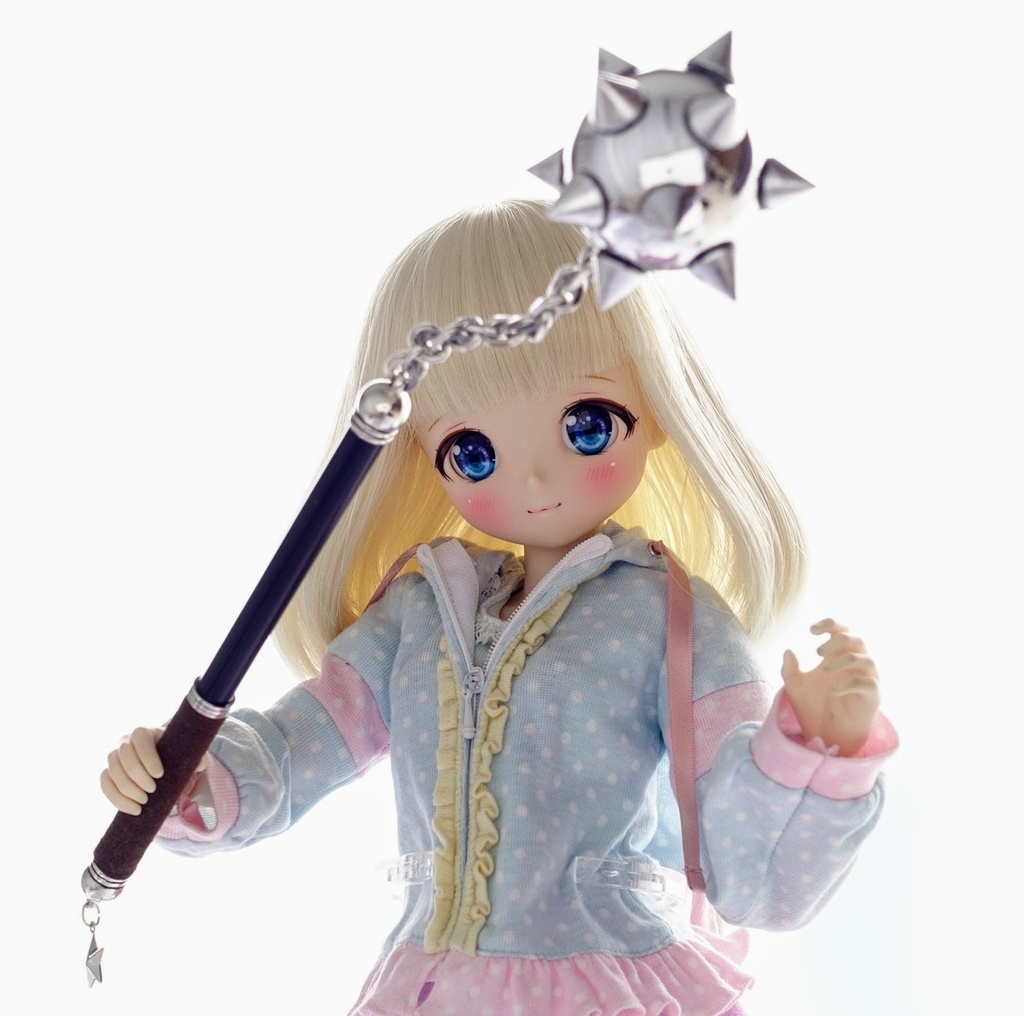 Φ3.5cm・シャイニーモーニングスター・短鎖 長柄(ワイヤー入)