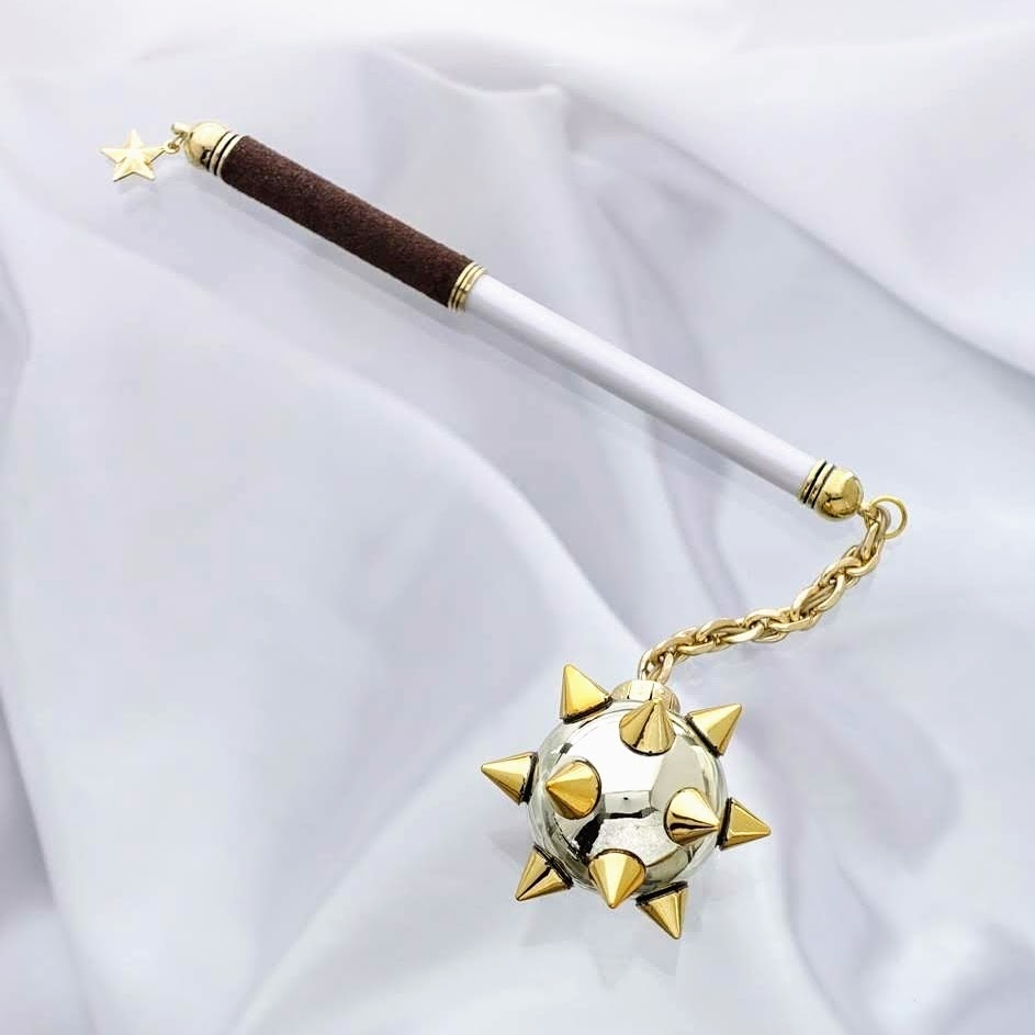 Φ3.5cm・シャイニーモーニングスター・短鎖 長柄(ワイヤー入)