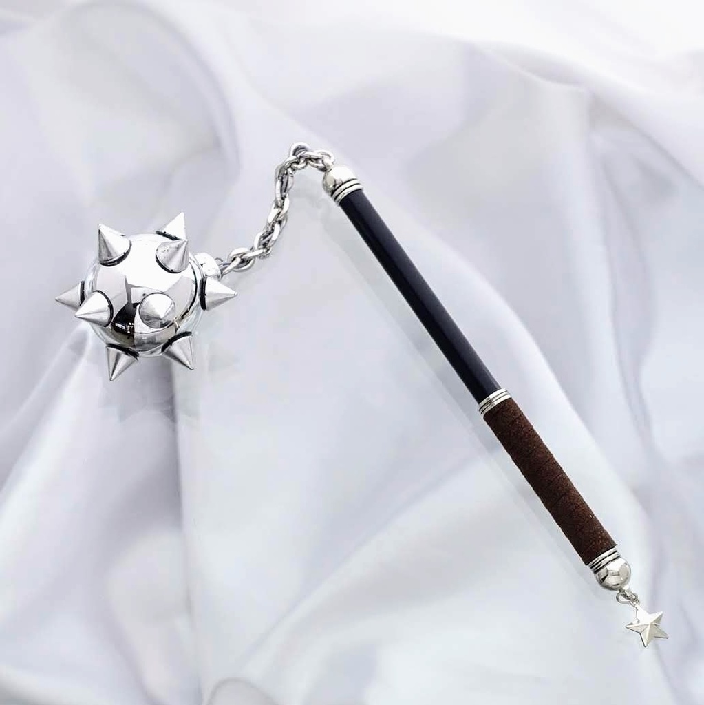 Φ3.5cm・シャイニーモーニングスター・短鎖 長柄(ワイヤー入)