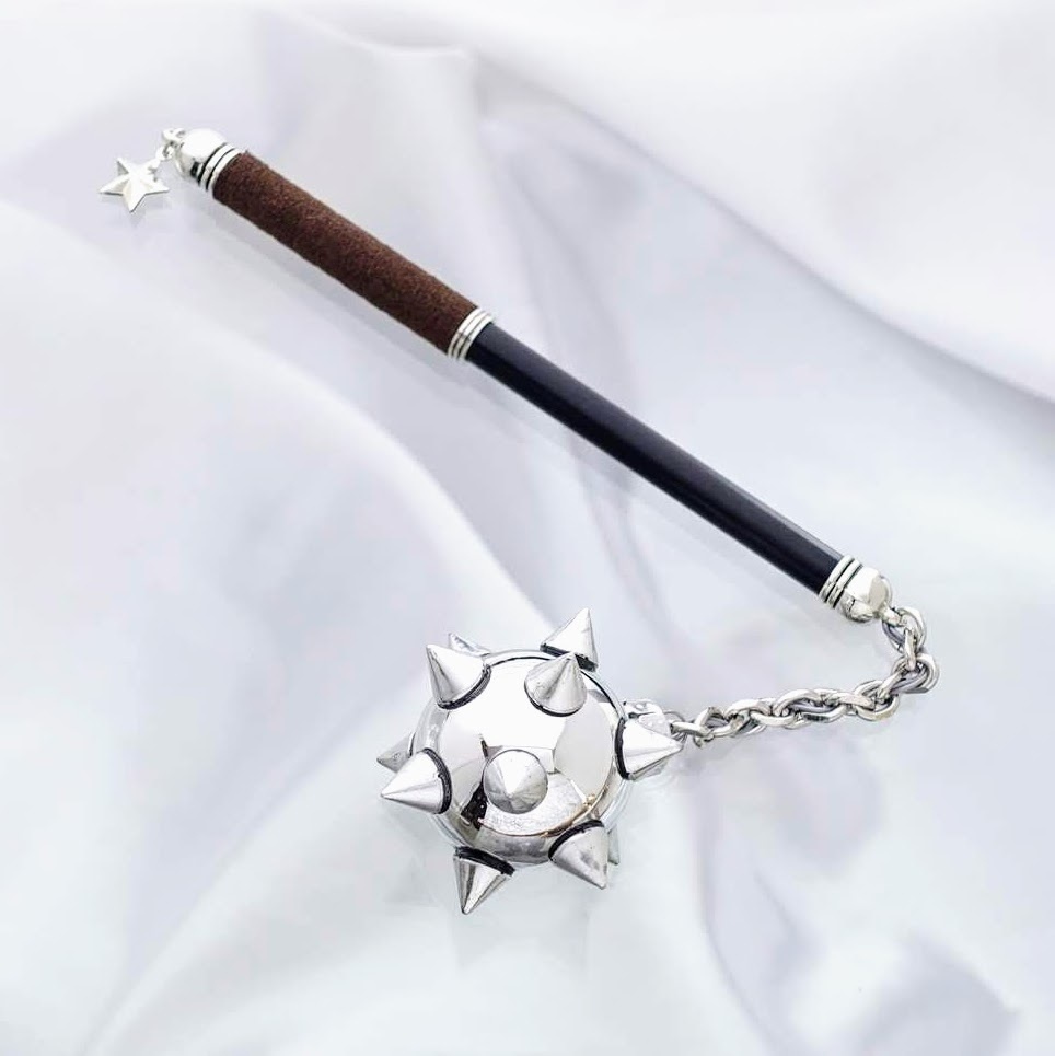 Φ3.5cm・シャイニーモーニングスター・短鎖 長柄(ワイヤー入)