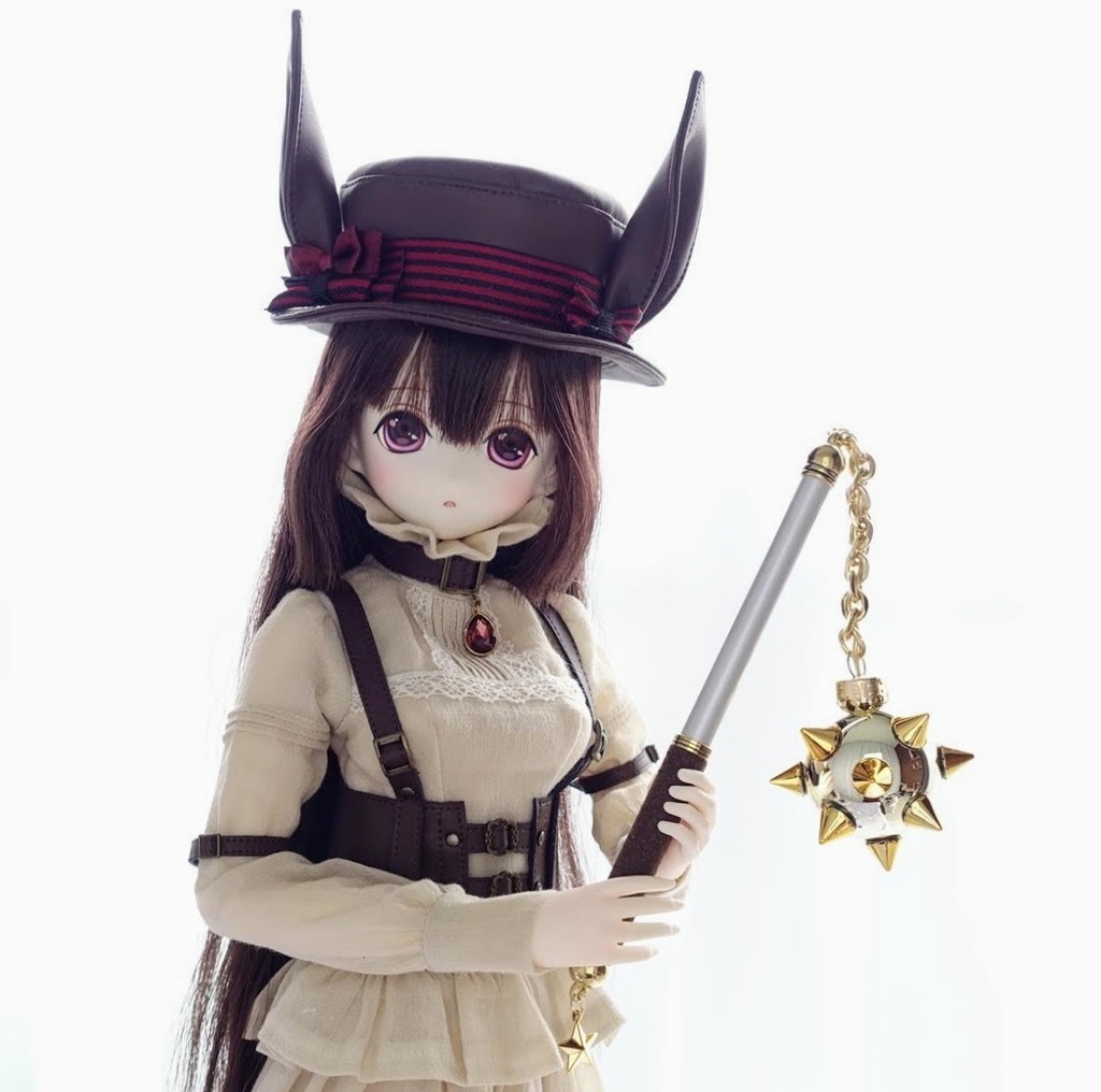 Φ3.5cm・シャイニーモーニングスター・短鎖 長柄(ワイヤー入)