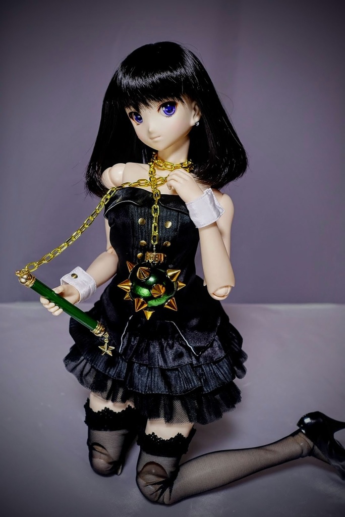 Φ3.5cm・シャイニーモーニングスター・長鎖 短柄