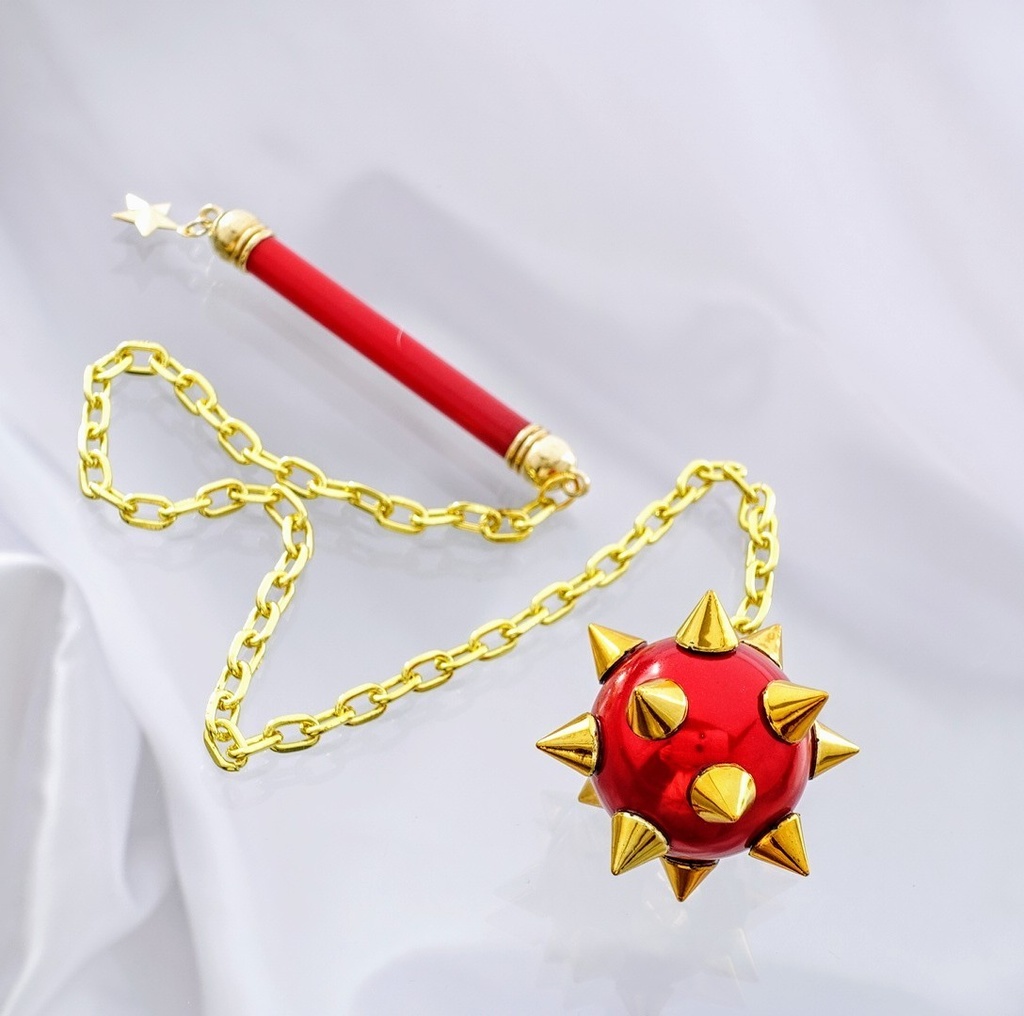 Φ3.5cm・シャイニーモーニングスター・長鎖 短柄