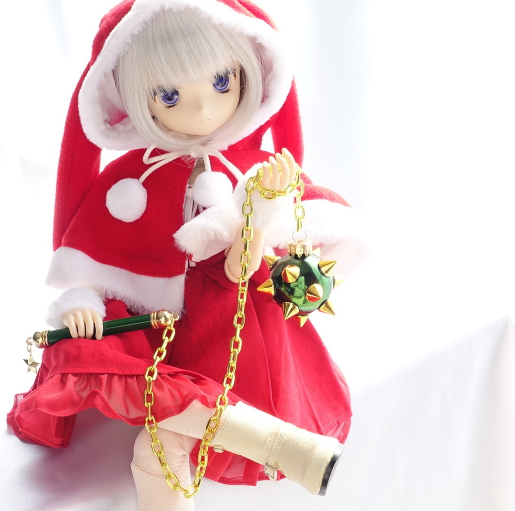 Φ3.5cm・シャイニーモーニングスター・長鎖 短柄