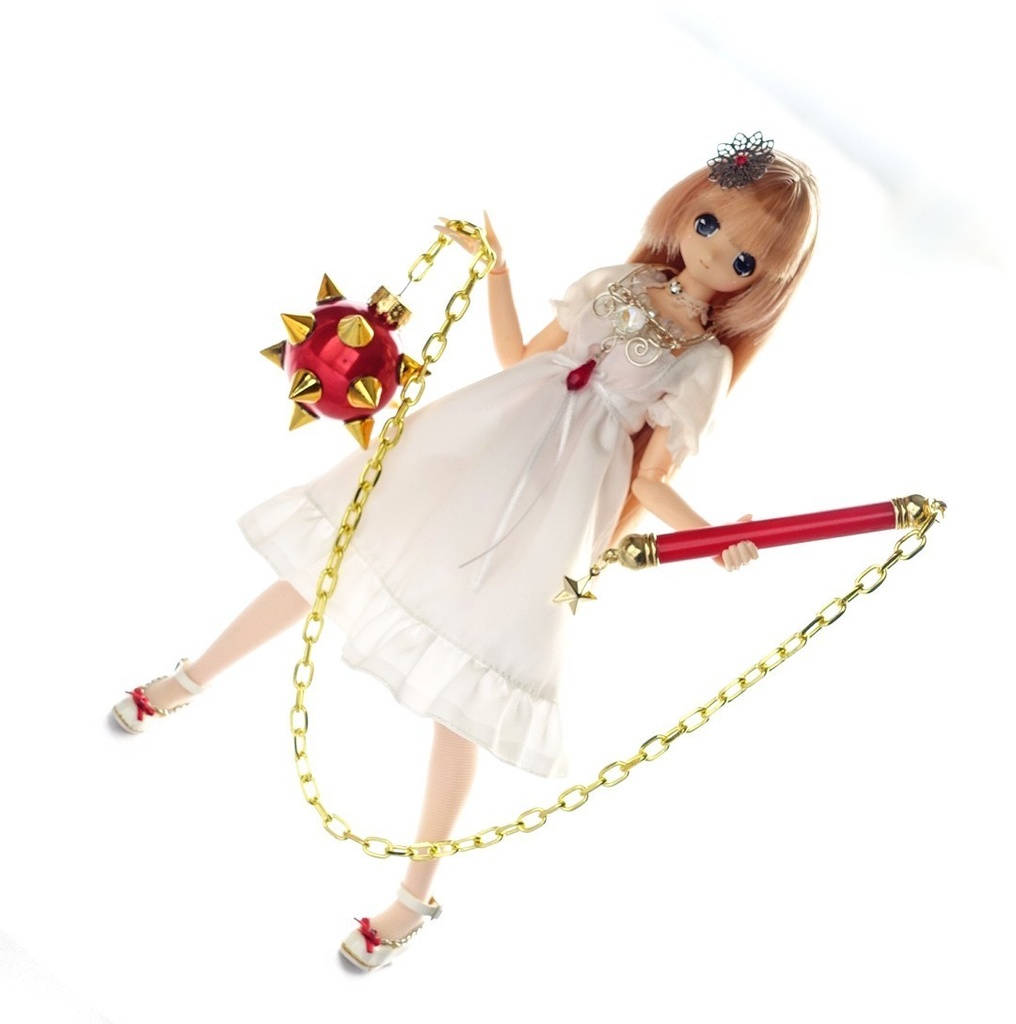 Φ3.5cm・シャイニーモーニングスター・長鎖 短柄