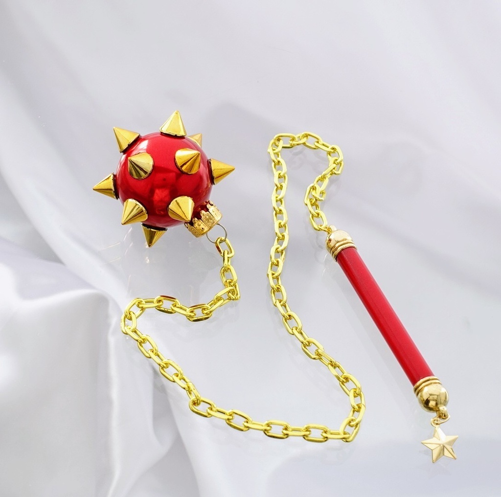 Φ3.5cm・シャイニーモーニングスター・長鎖 短柄