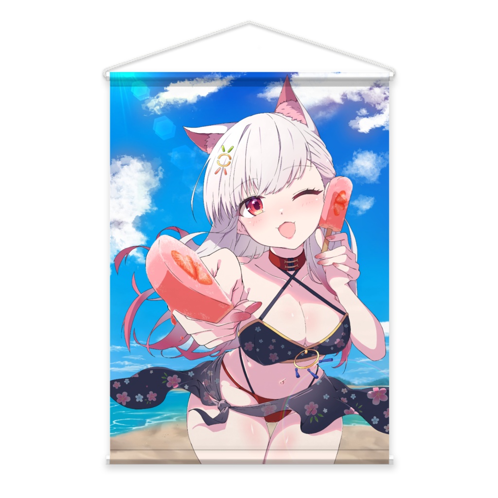 【数量限定価格】夏の誘い 女 桜華アスカ 水着 B2横 タペストリー