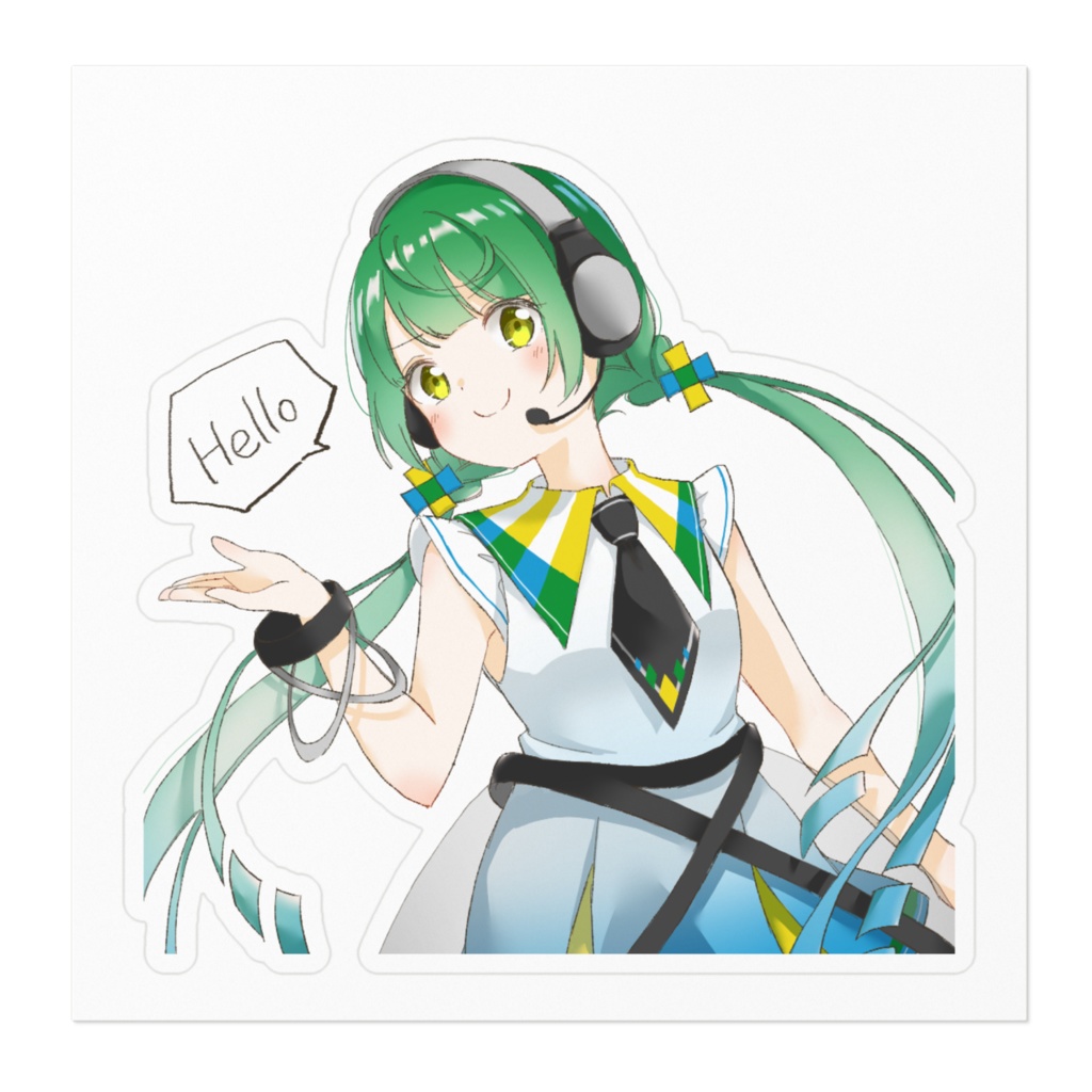 える娘 / ステッカー / 改