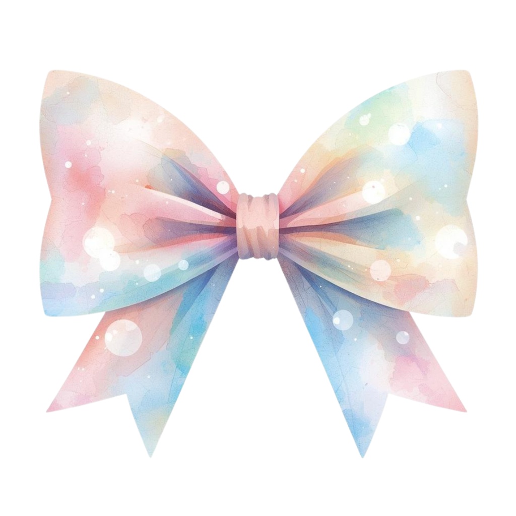 【ゆめかわリボン】シャボン玉風クリップアート - 10点セット(PNG背景透過)